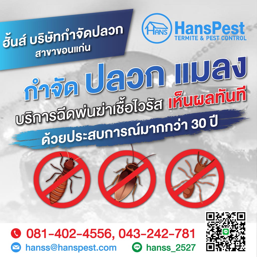 ฮั้นส์ กำจัดปลวก สาขาขอนแก่น
