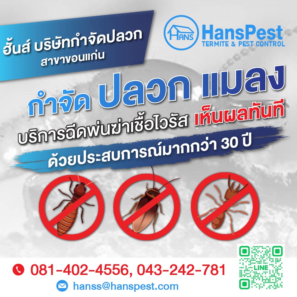 ฮั้นส์ กำจัดปลวก สาขาขอนแก่น